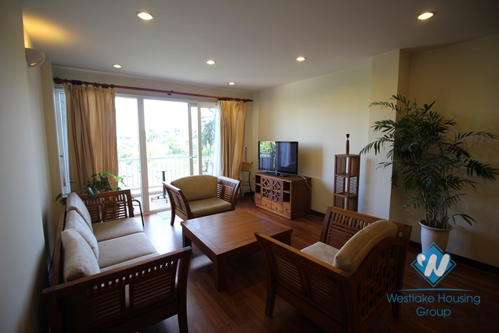 Spacious apartment with lake view for rent on Truc Bach, Ba Dinh, Hanoi